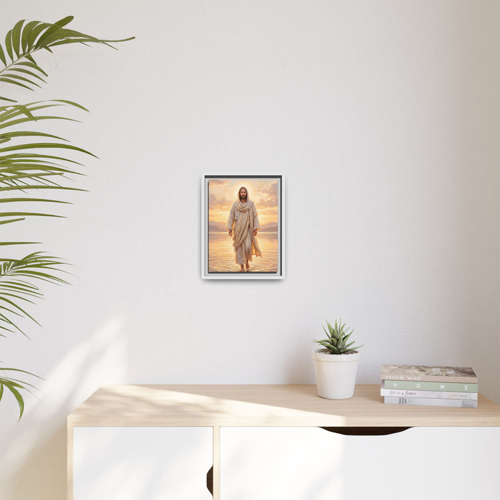 By the Shore at Dawn – Framed Canvas
