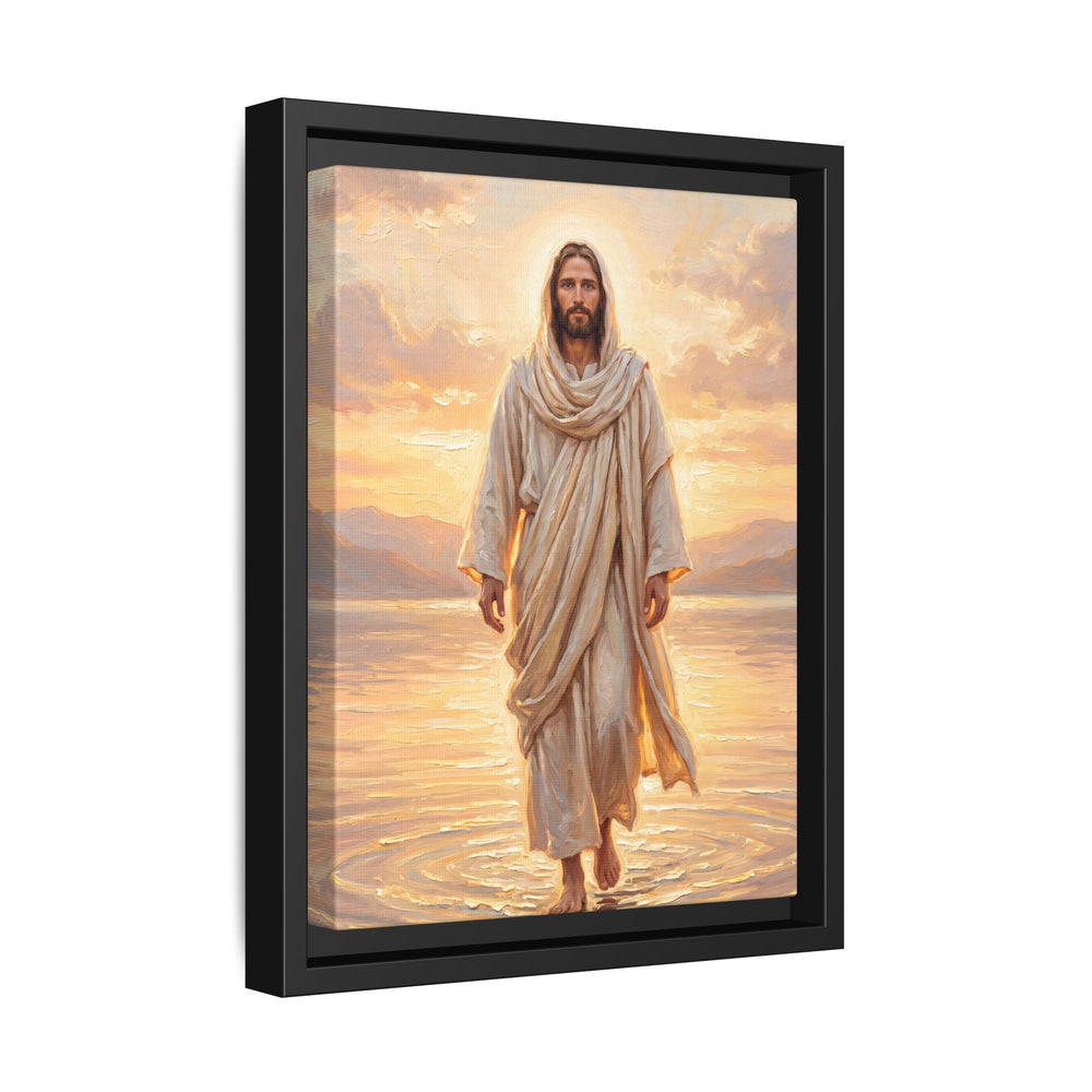 By the Shore at Dawn – Framed Canvas