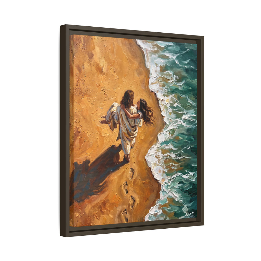 Carried in His Arms – Framed Canvas