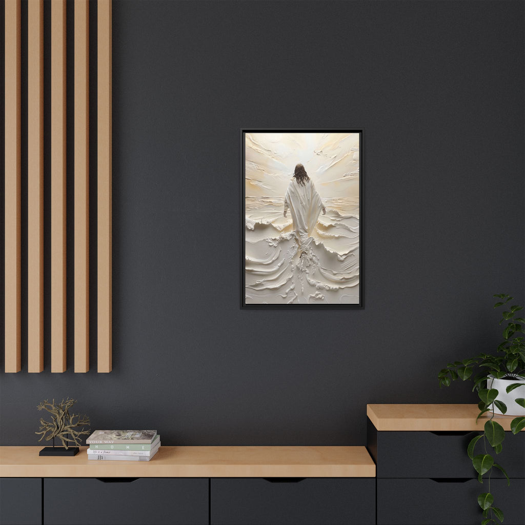 Christus auf den Wellen – Gerahmte Leinwand