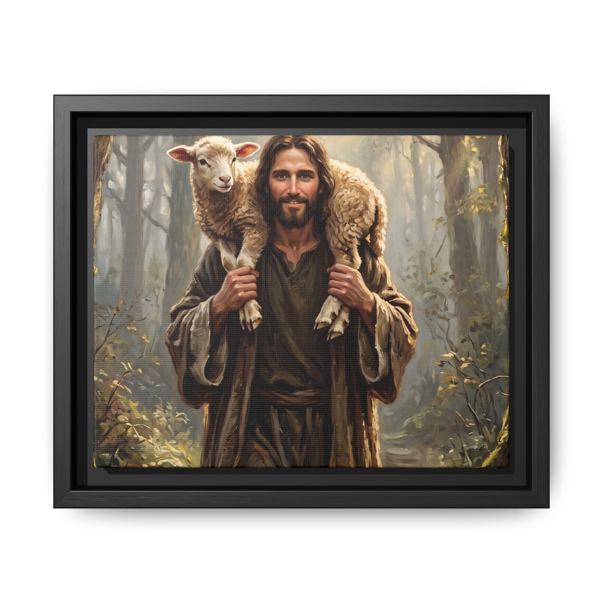 Jesus and the Child – Framed Canvas