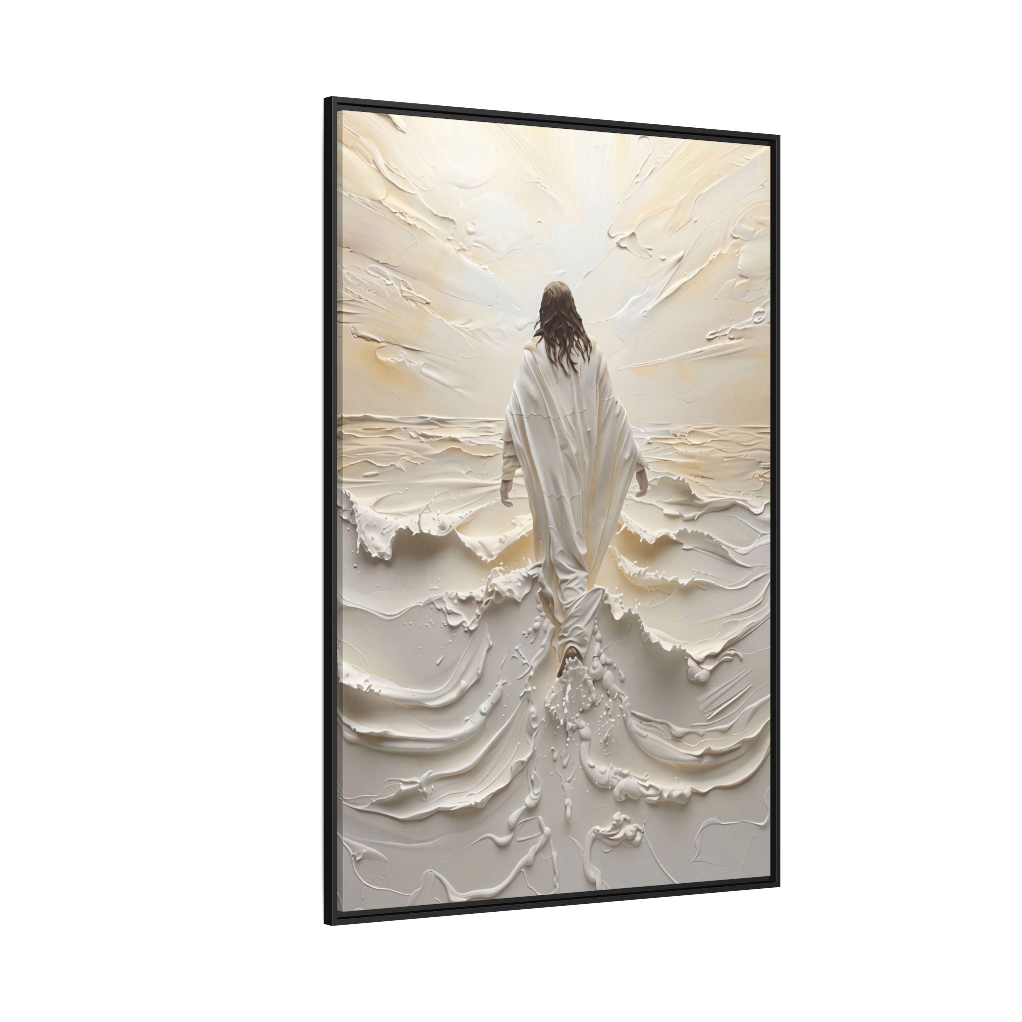 Christus auf den Wellen – Gerahmte Leinwand
