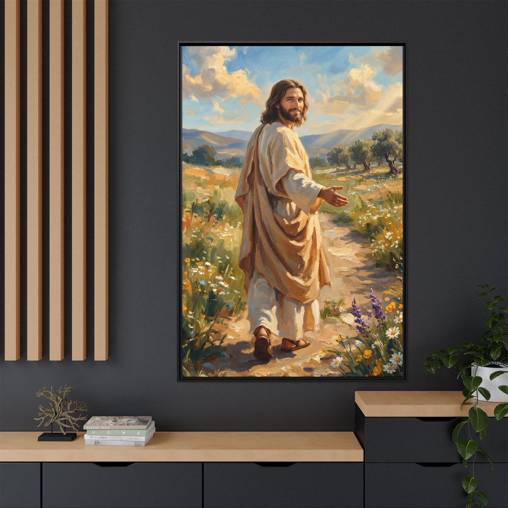 Running to Jesus – Framed Canvas