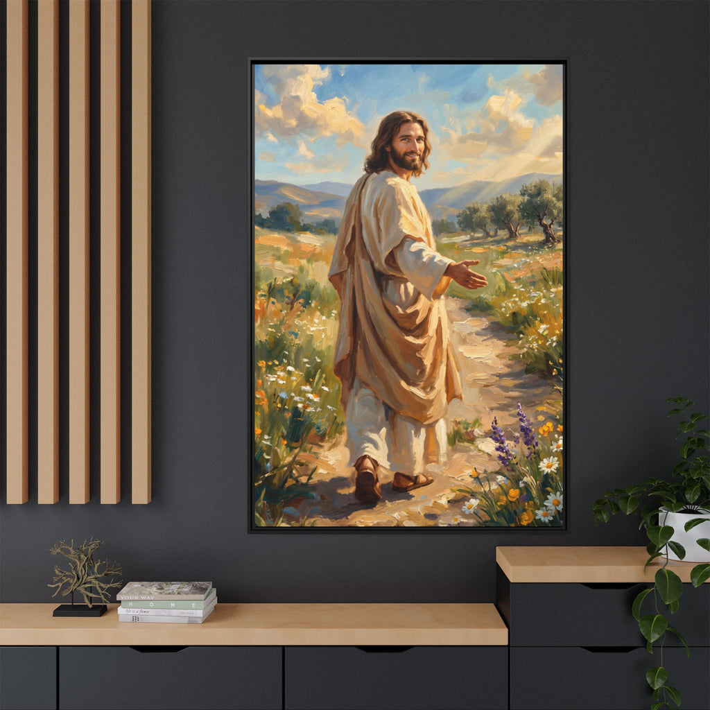Running to Jesus – Framed Canvas