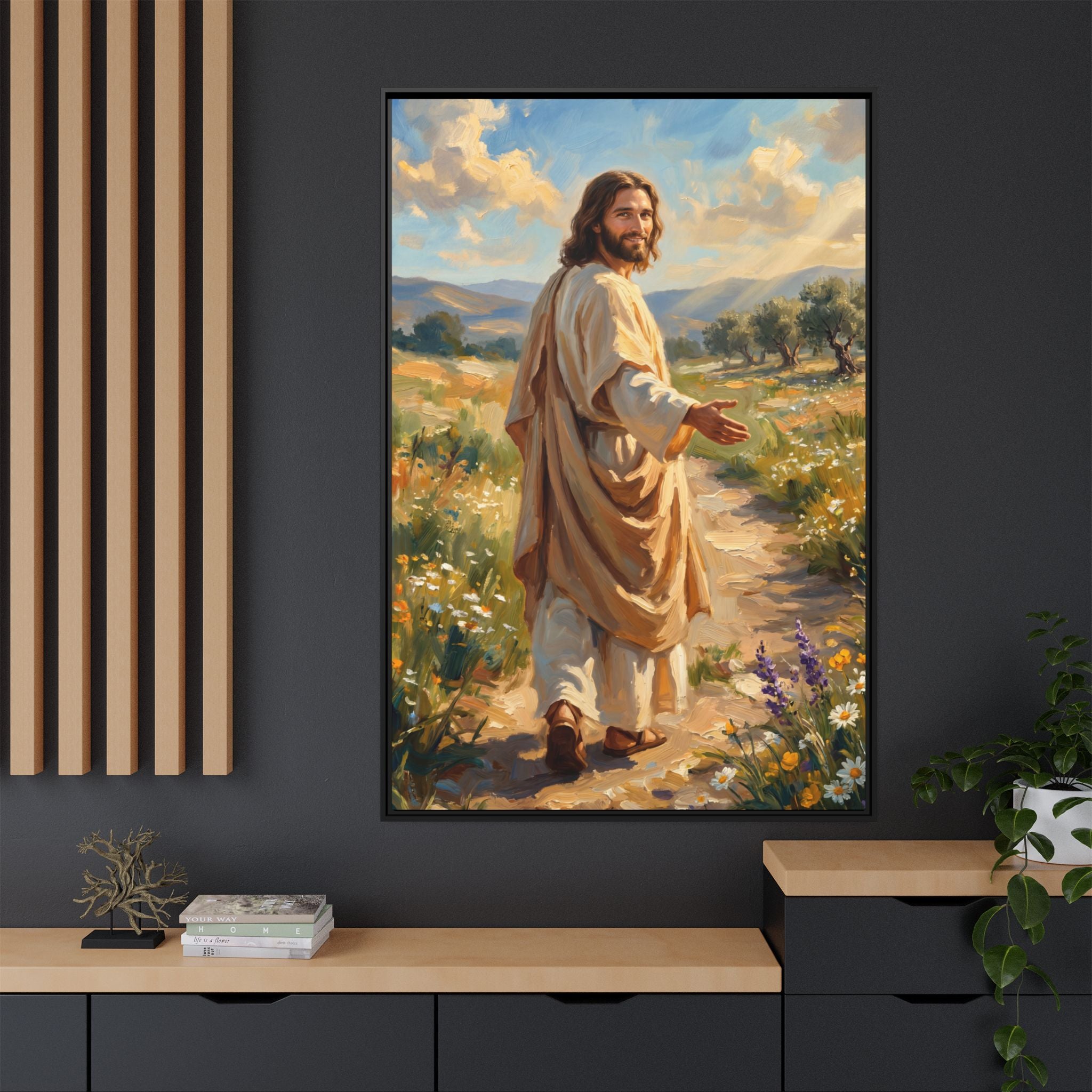 Running to Jesus – Framed Canvas