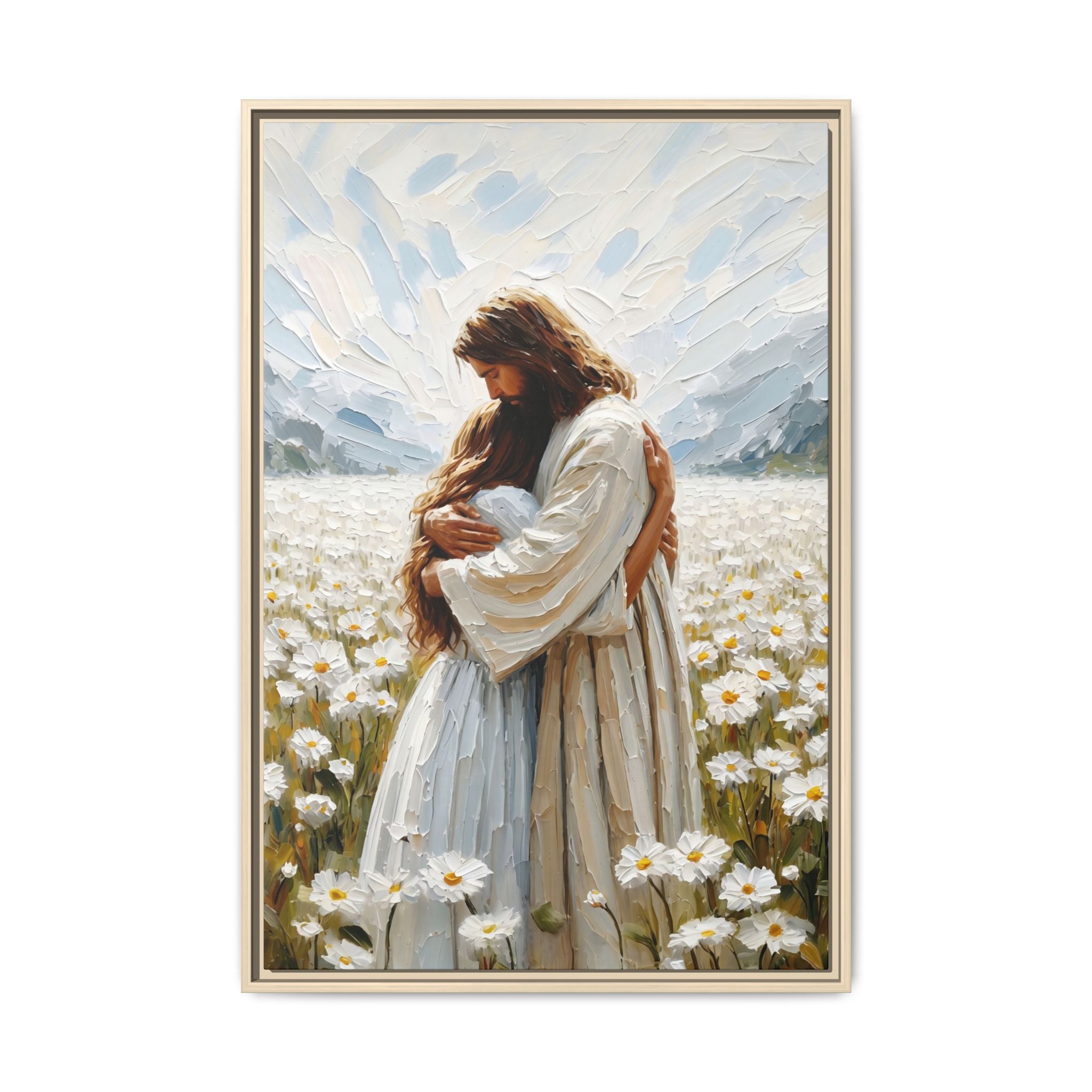 Held by Jesus – Framed Canvas