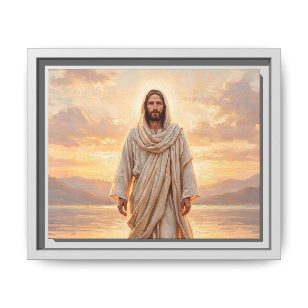 By the Shore at Dawn – Framed Canvas