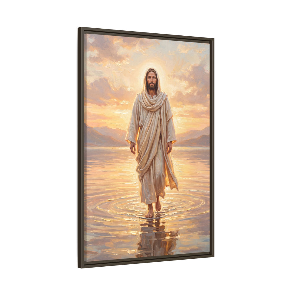 By the Shore at Dawn – Framed Canvas