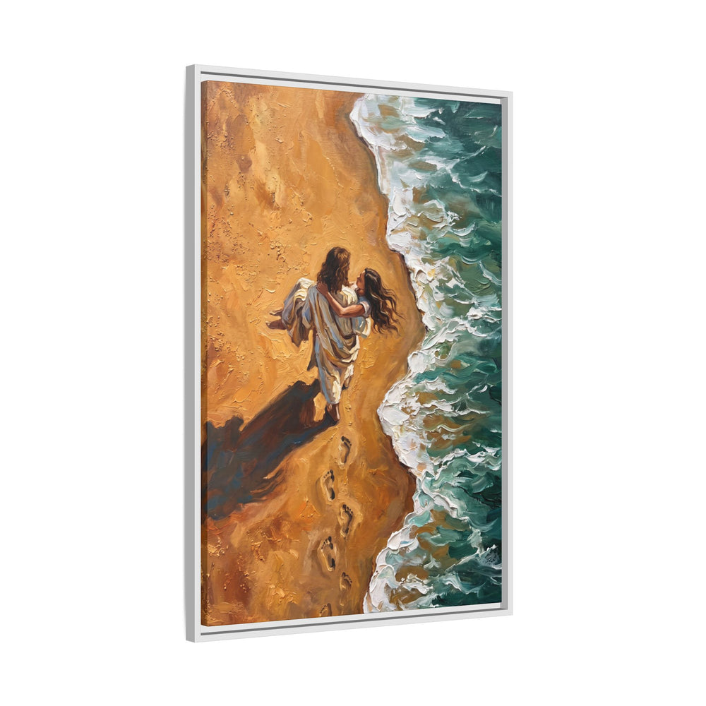 Carried in His Arms – Framed Canvas