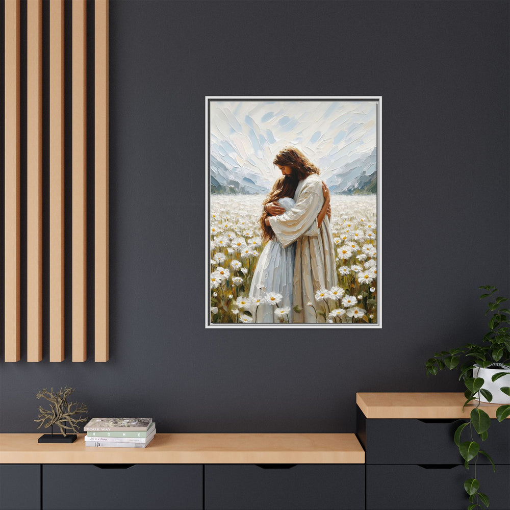 Held by Jesus – Framed Canvas