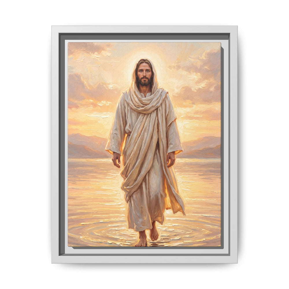 By the Shore at Dawn – Framed Canvas