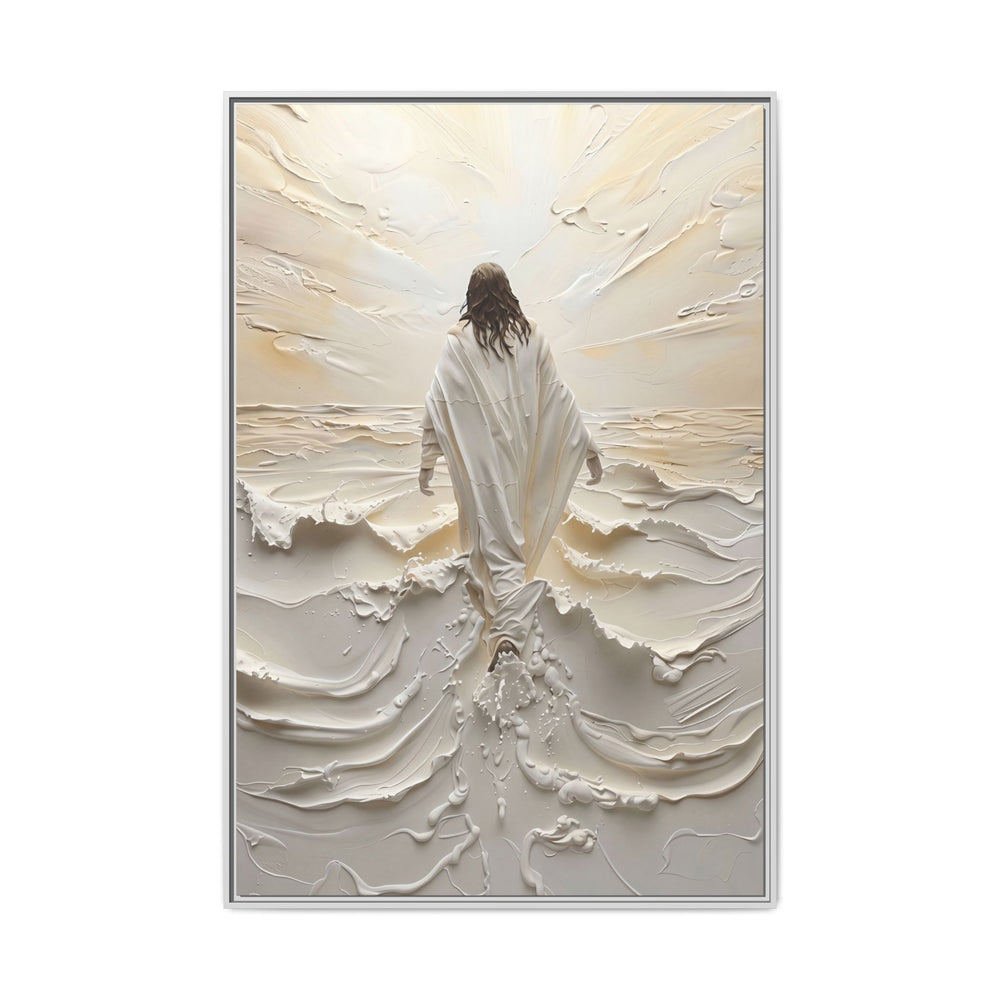 Christ Upon the Waves – Framed Canvas