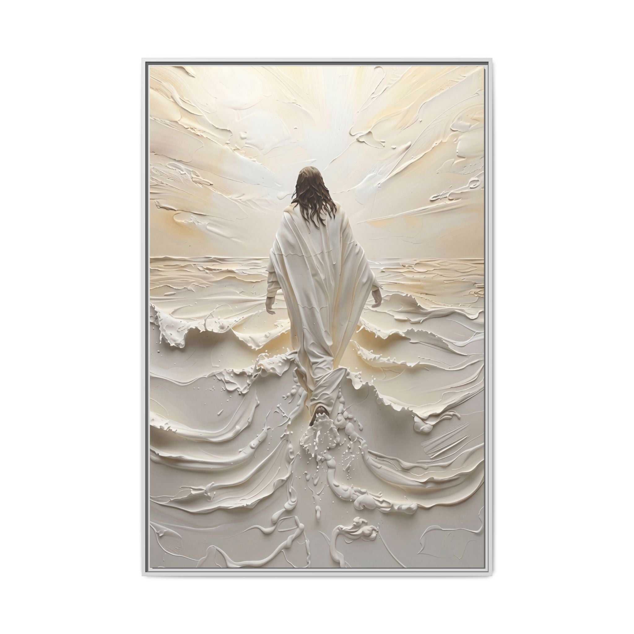 Christ Upon the Waves – Framed Canvas