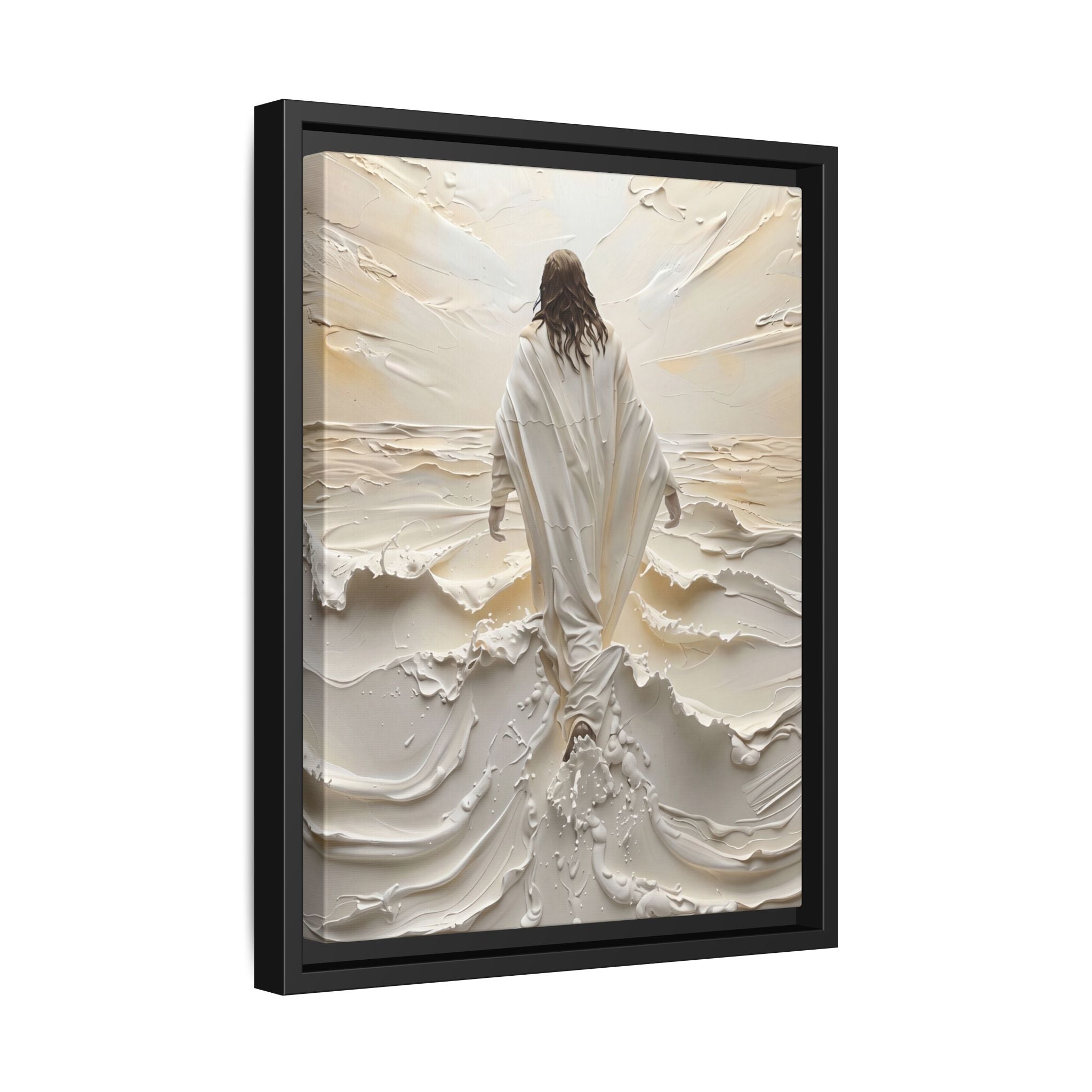 Christus auf den Wellen – Gerahmte Leinwand