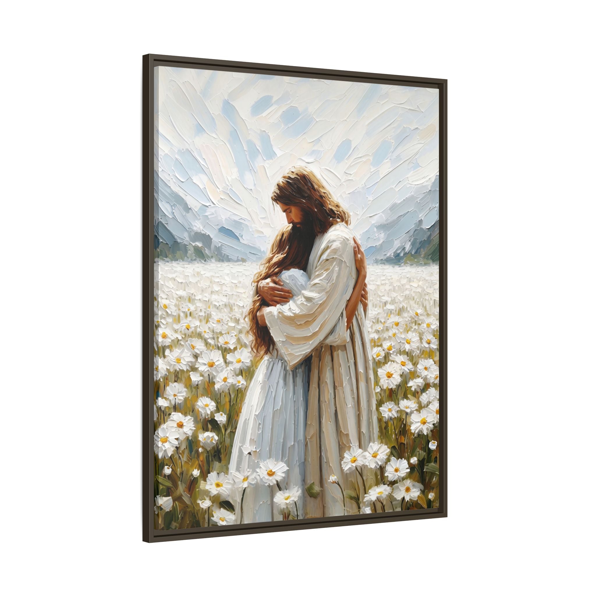 Held by Jesus – Framed Canvas