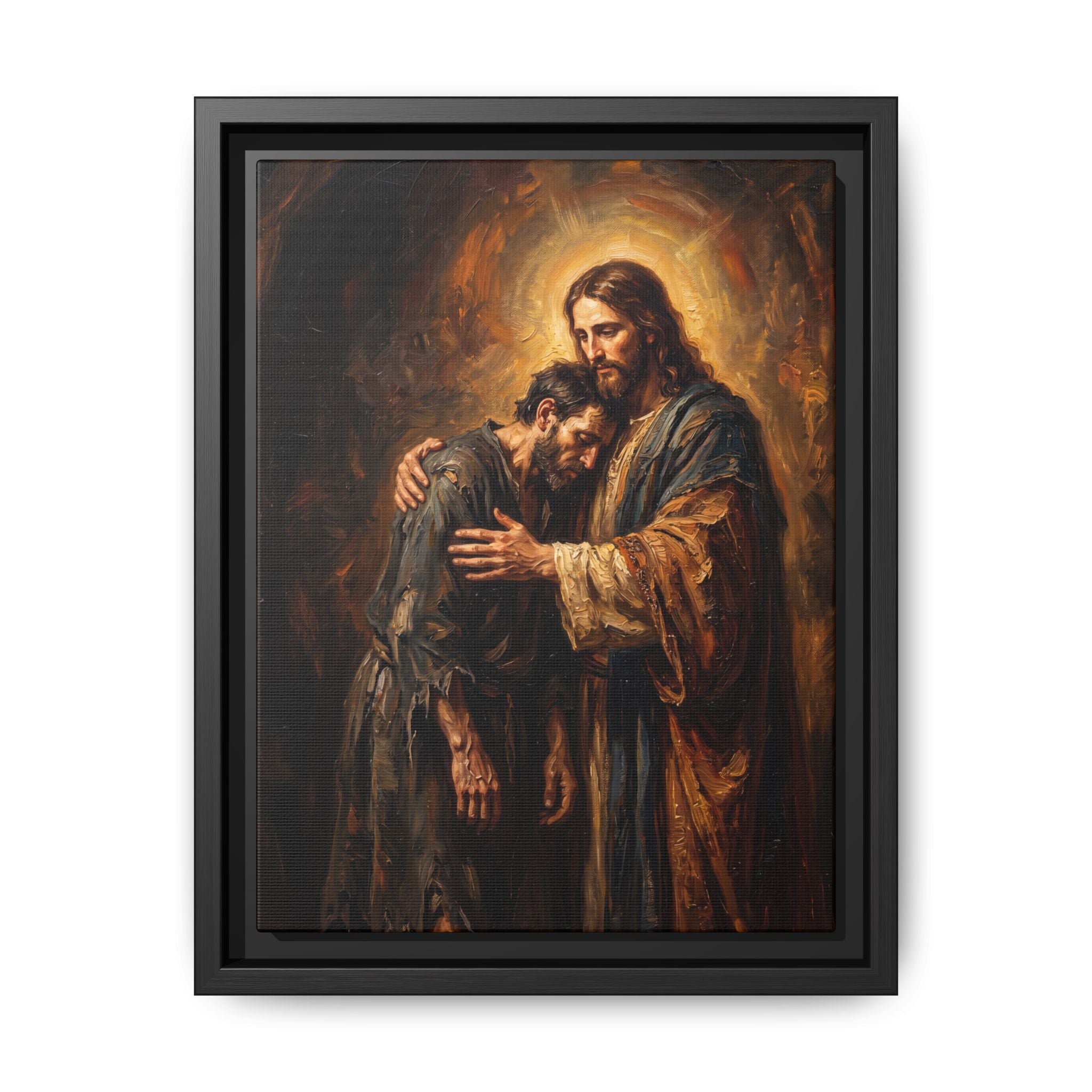 The Embrace of Christ – Framed Canvas