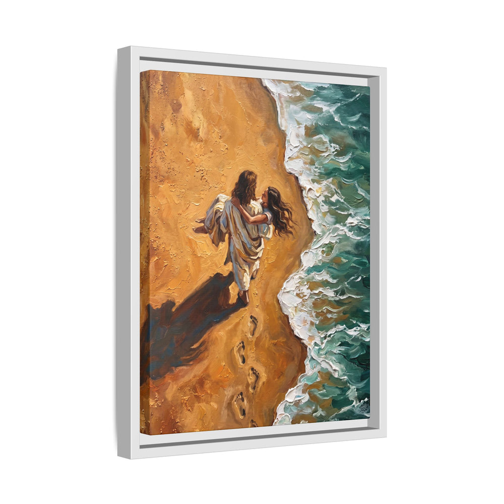 Carried in His Arms – Framed Canvas