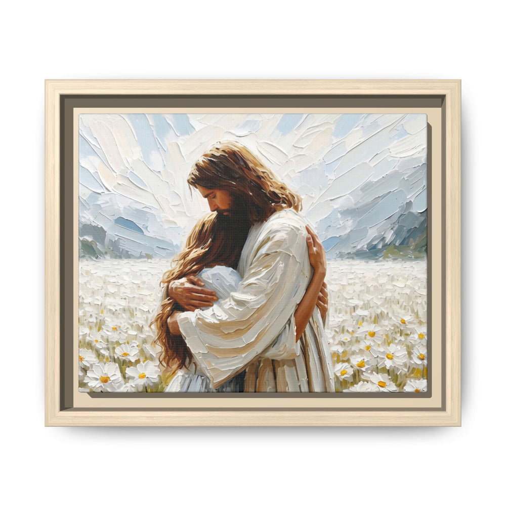 Held by Jesus – Framed Canvas