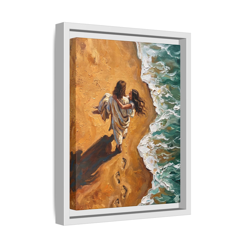 Carried in His Arms – Framed Canvas