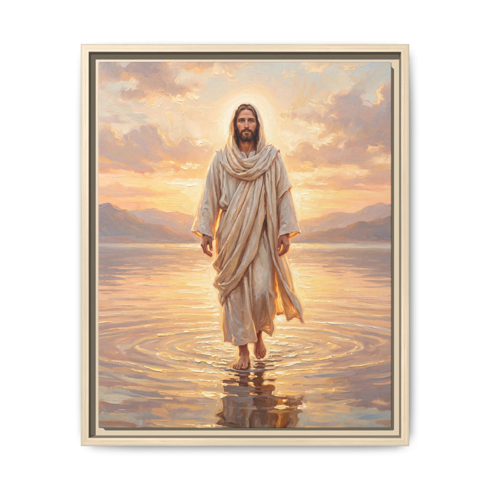 By the Shore at Dawn – Framed Canvas