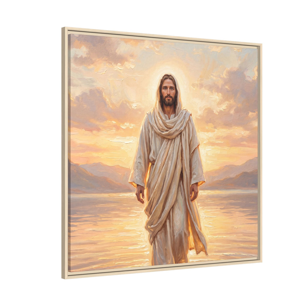 By the Shore at Dawn – Framed Canvas