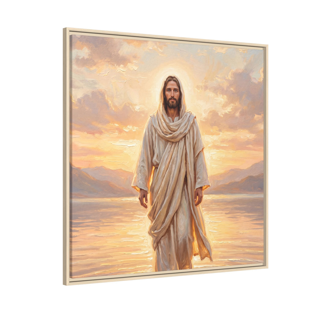 By the Shore at Dawn – Framed Canvas