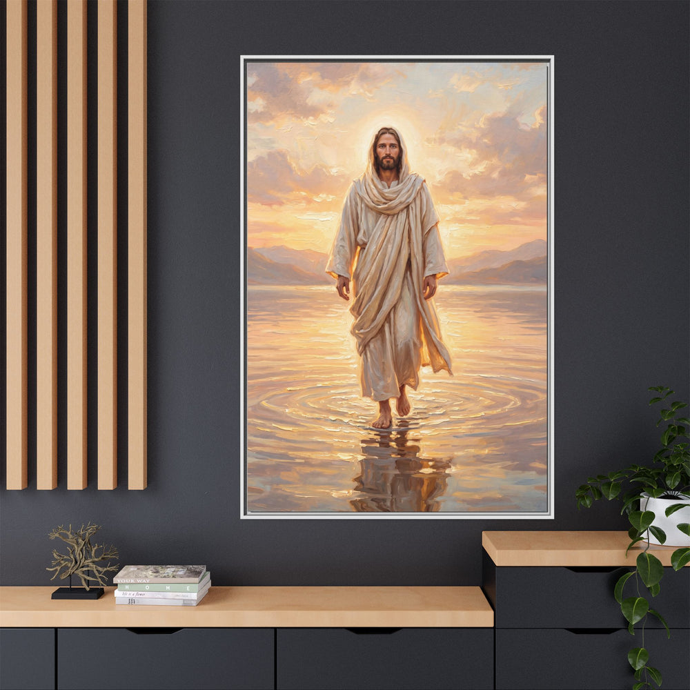 By the Shore at Dawn – Framed Canvas