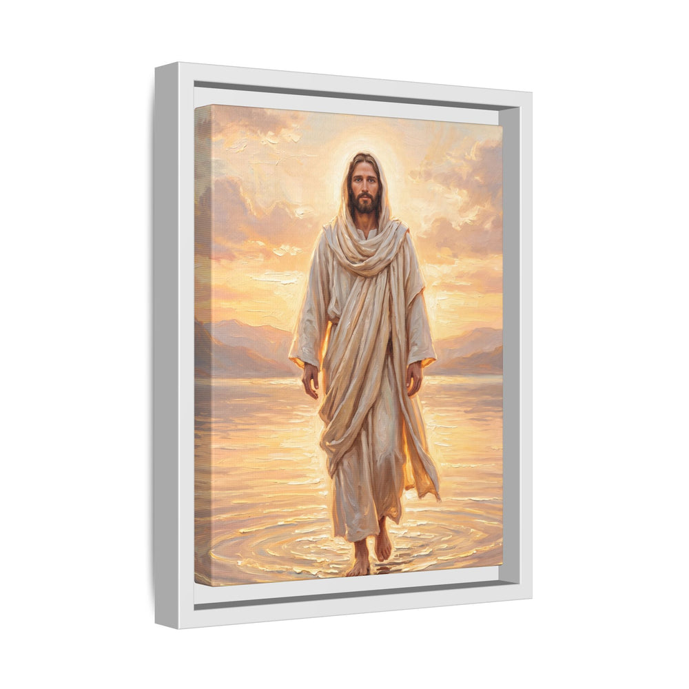By the Shore at Dawn – Framed Canvas