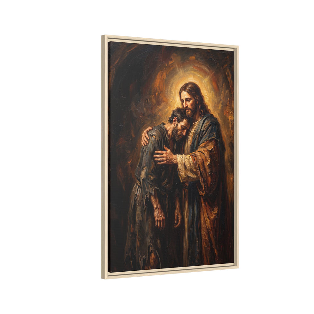 The Embrace of Christ – Framed Canvas