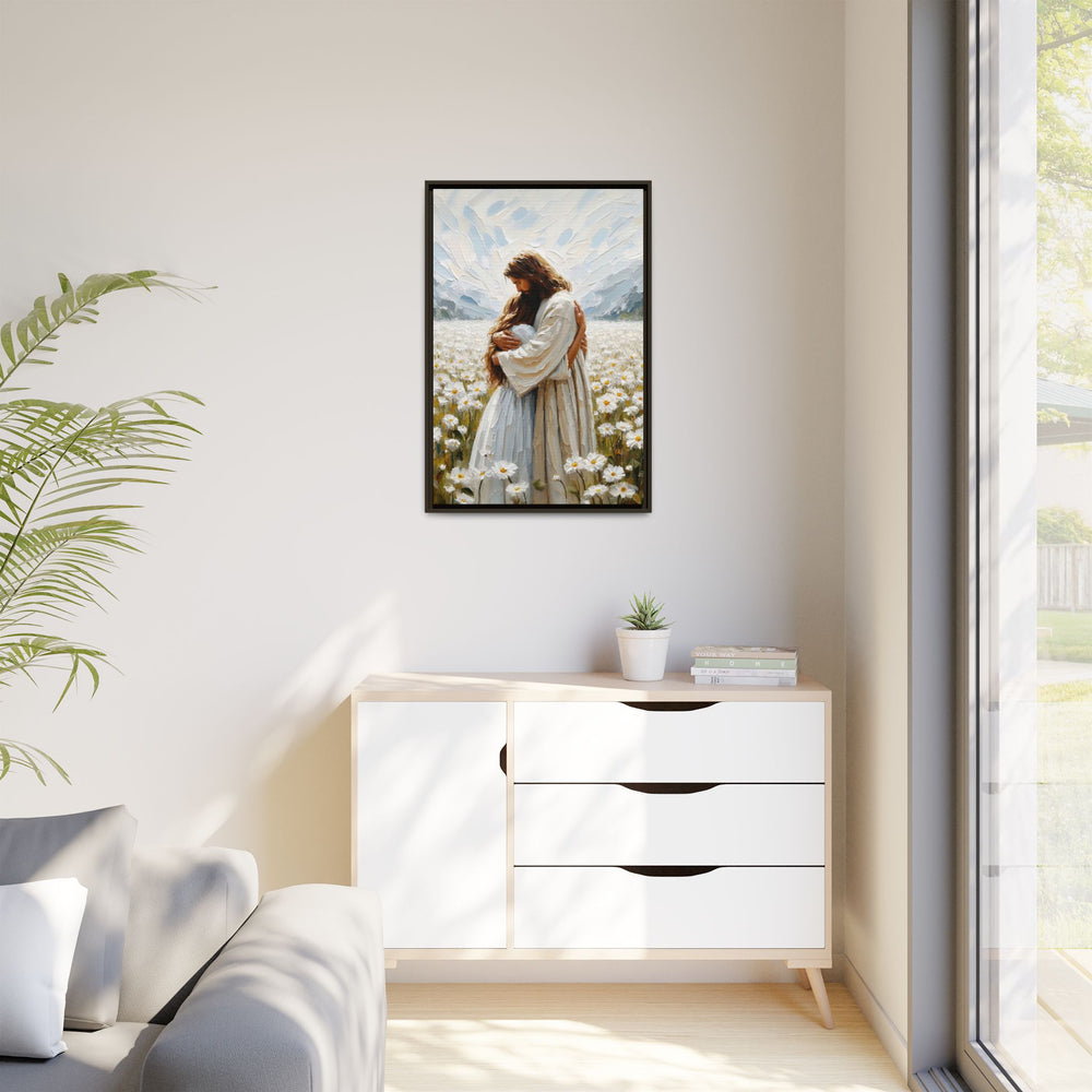 Held by Jesus – Framed Canvas