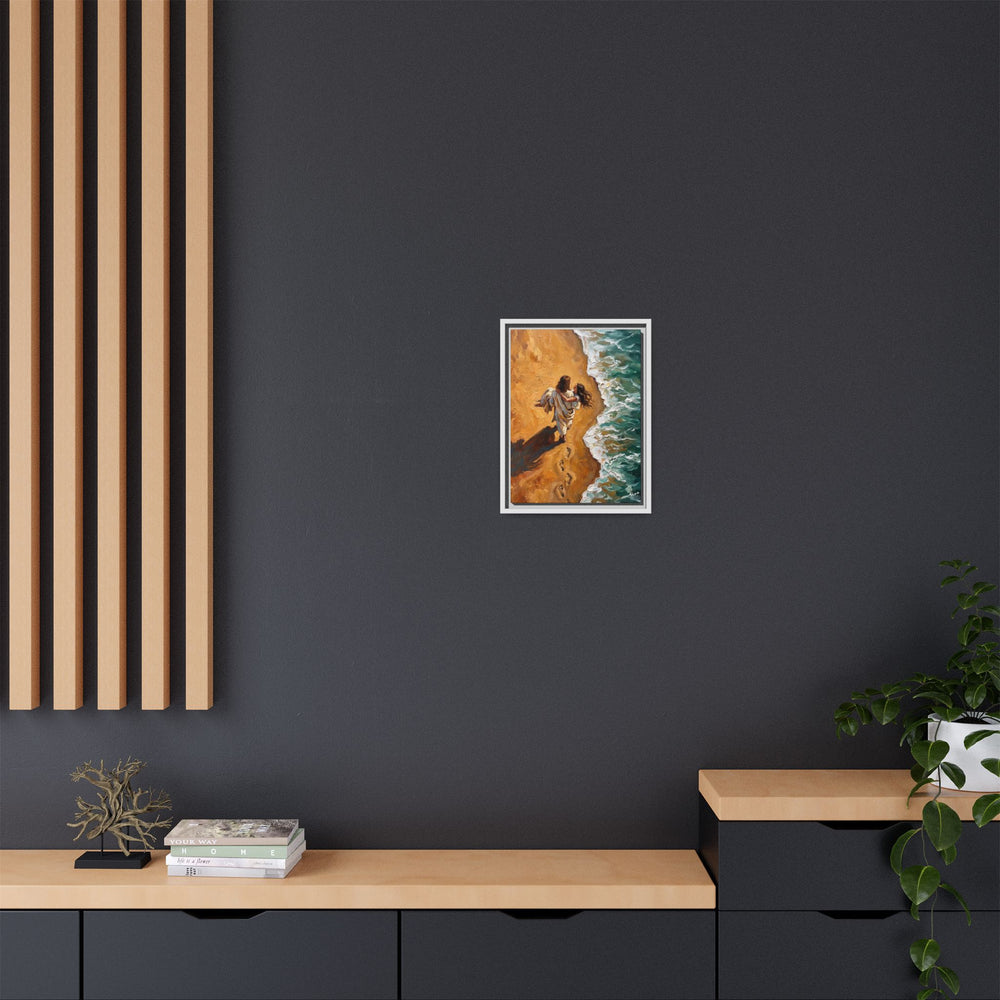 Carried in His Arms – Framed Canvas