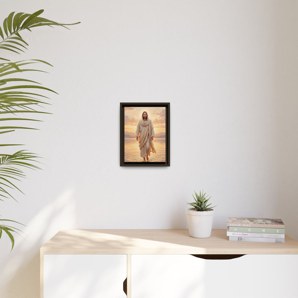 By the Shore at Dawn – Framed Canvas
