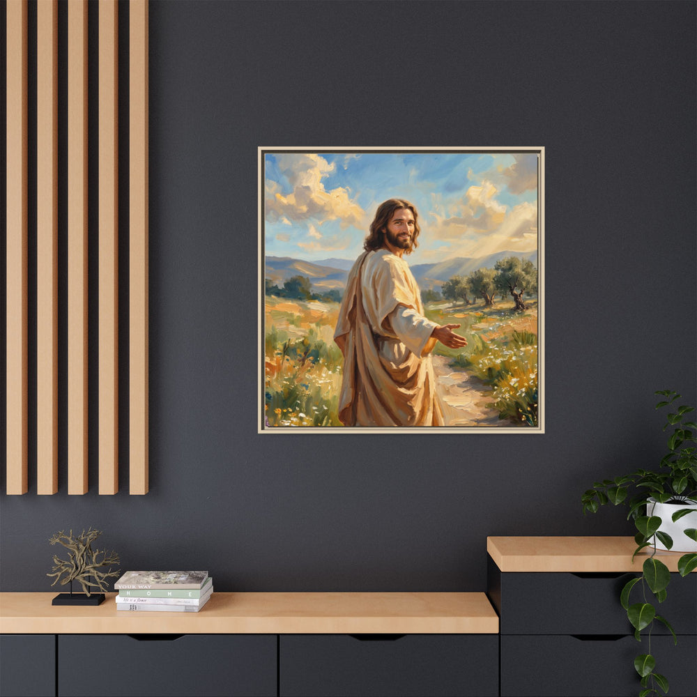 Running to Jesus – Framed Canvas