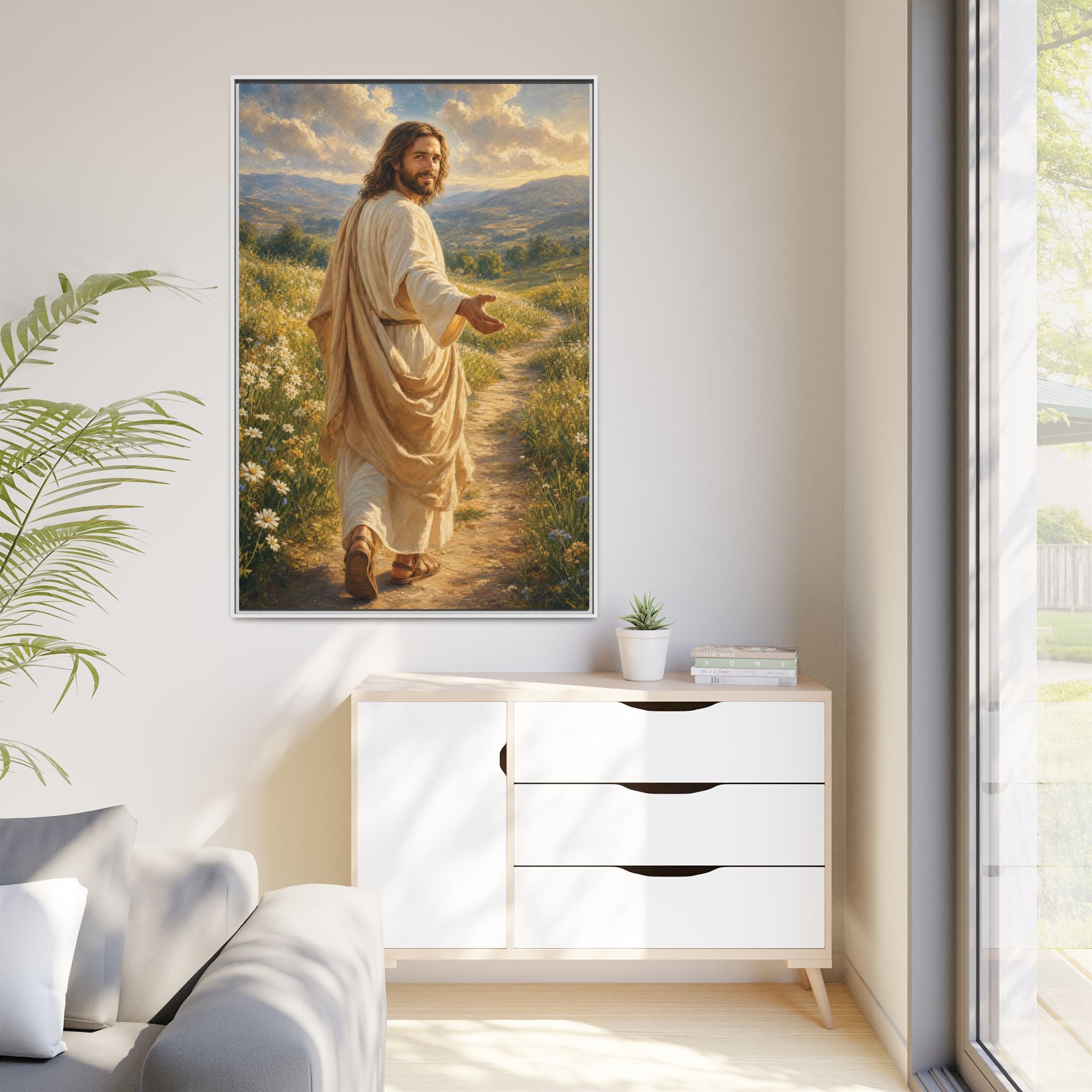 El Buen Pastor - Lienzo enmarcado