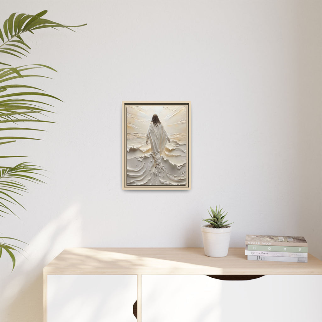 Christus auf den Wellen – Gerahmte Leinwand
