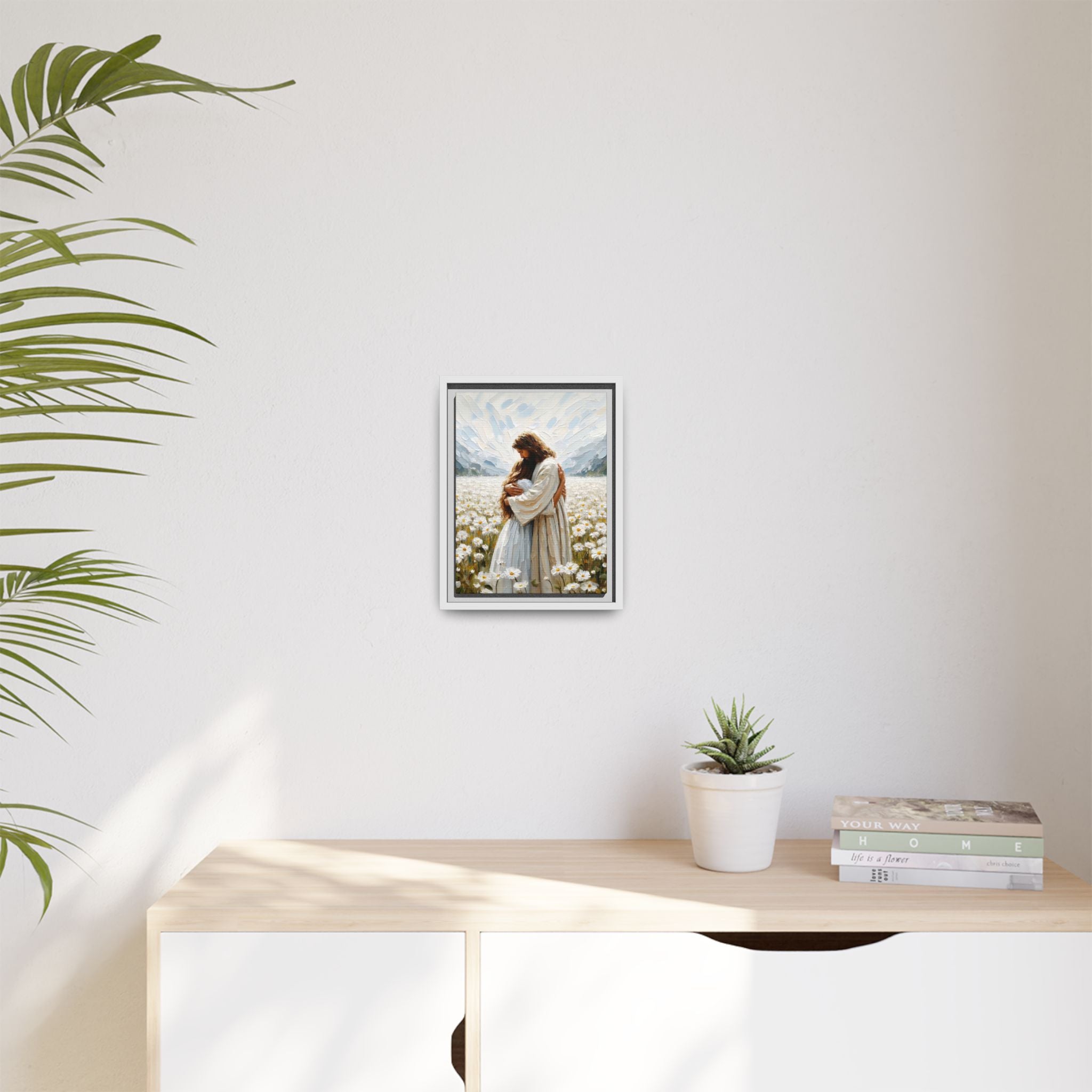 Held by Jesus – Framed Canvas