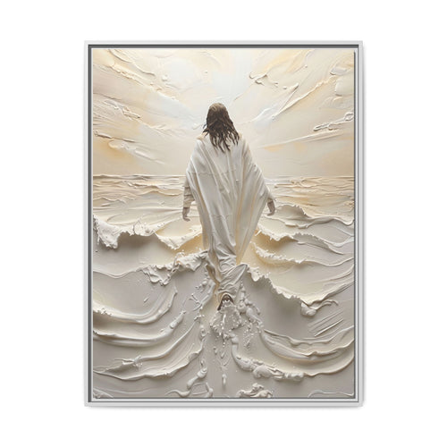 Christ Upon the Waves – Framed Canvas
