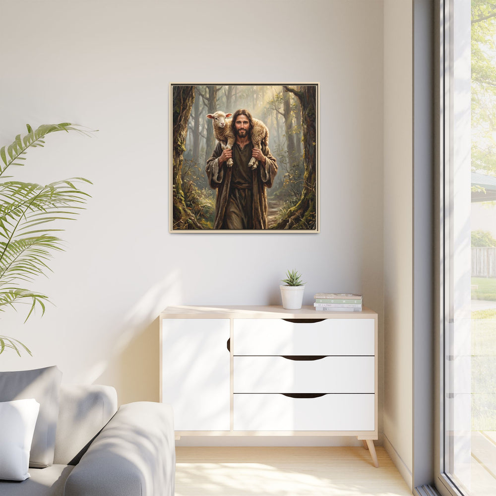 Jesus and the Child – Framed Canvas