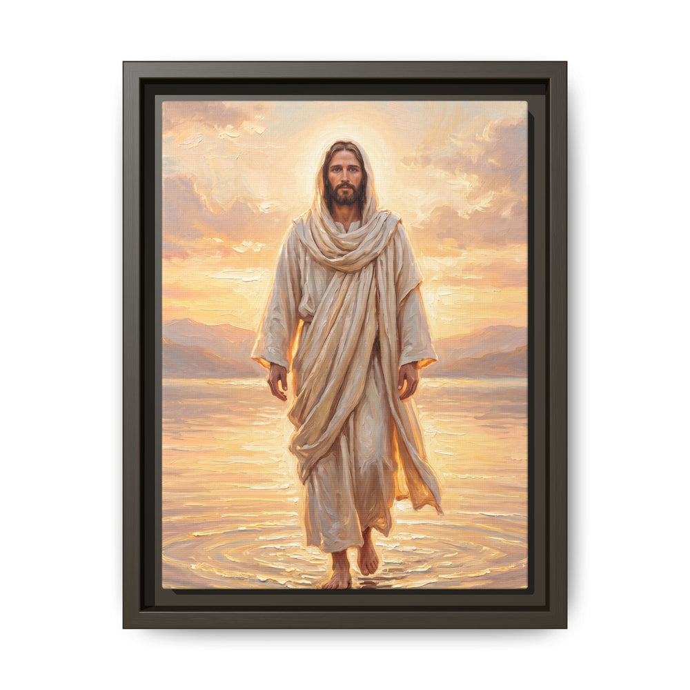 By the Shore at Dawn – Framed Canvas
