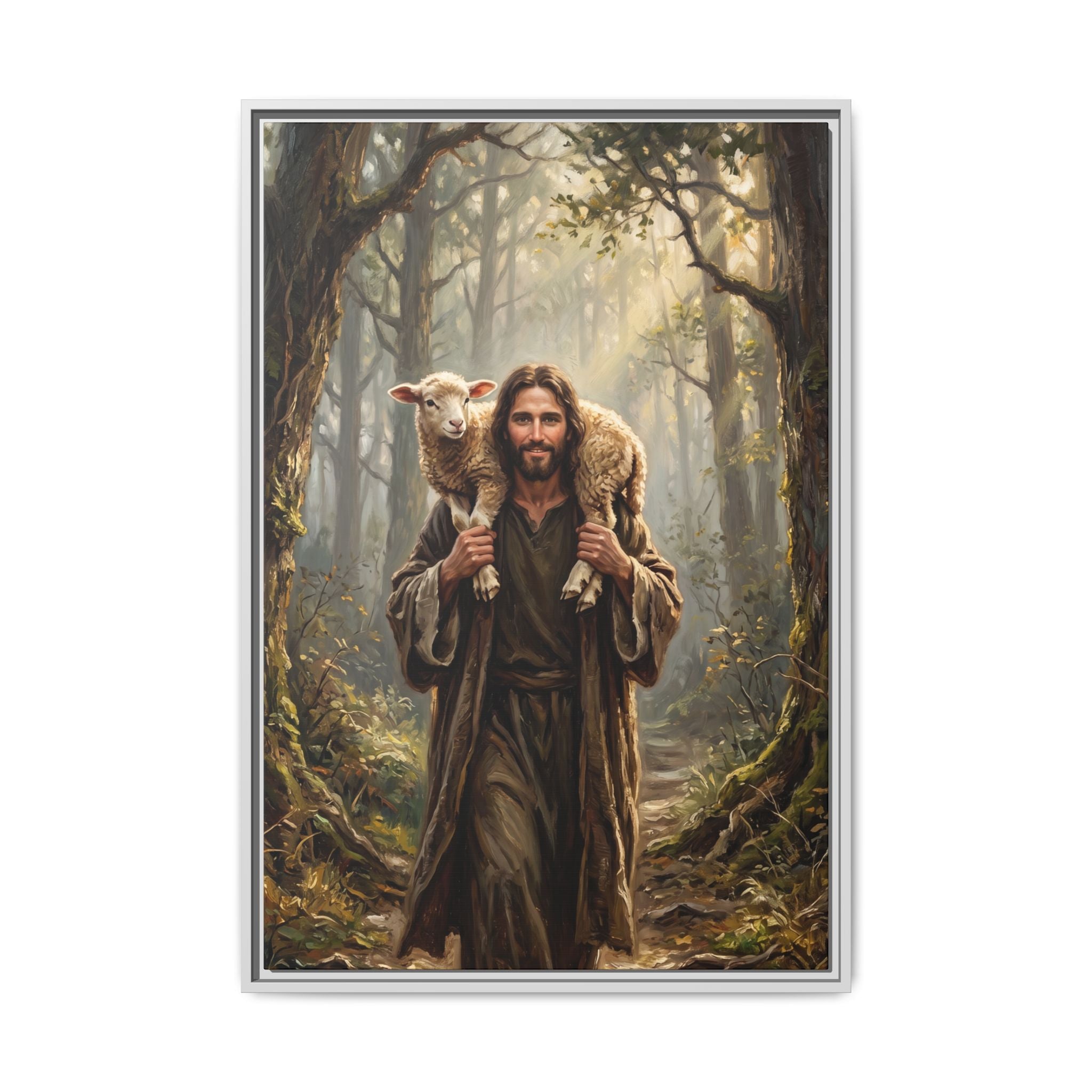 Jesus and the Child – Framed Canvas