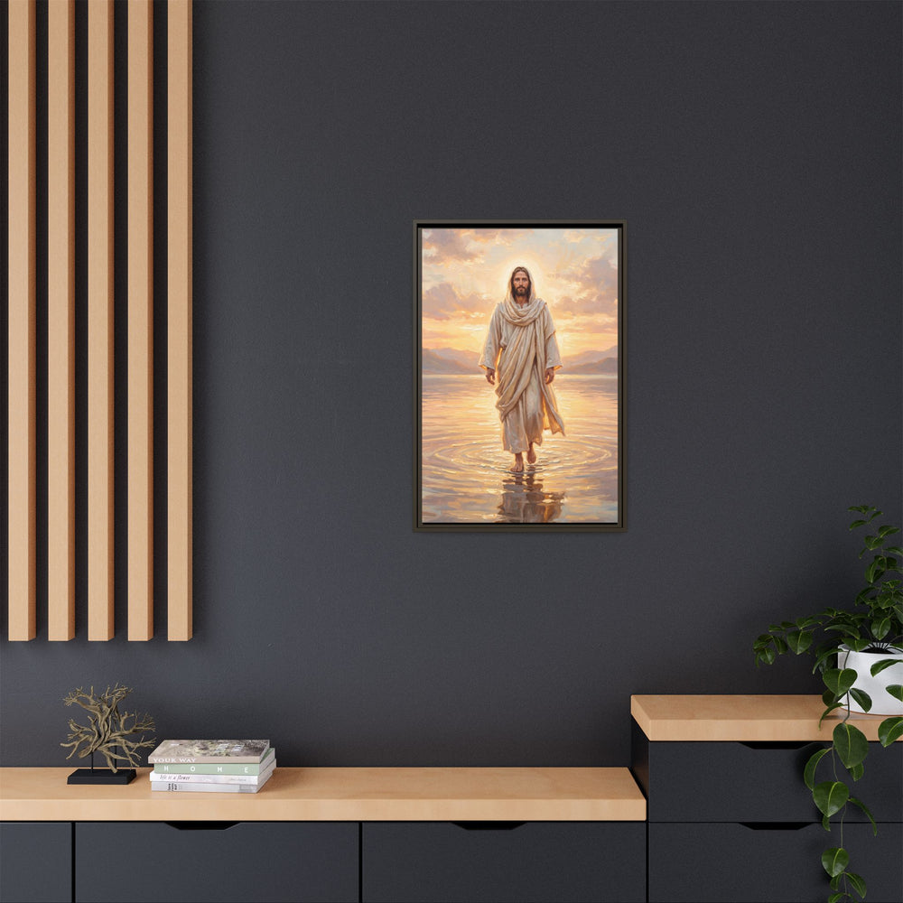 By the Shore at Dawn – Framed Canvas