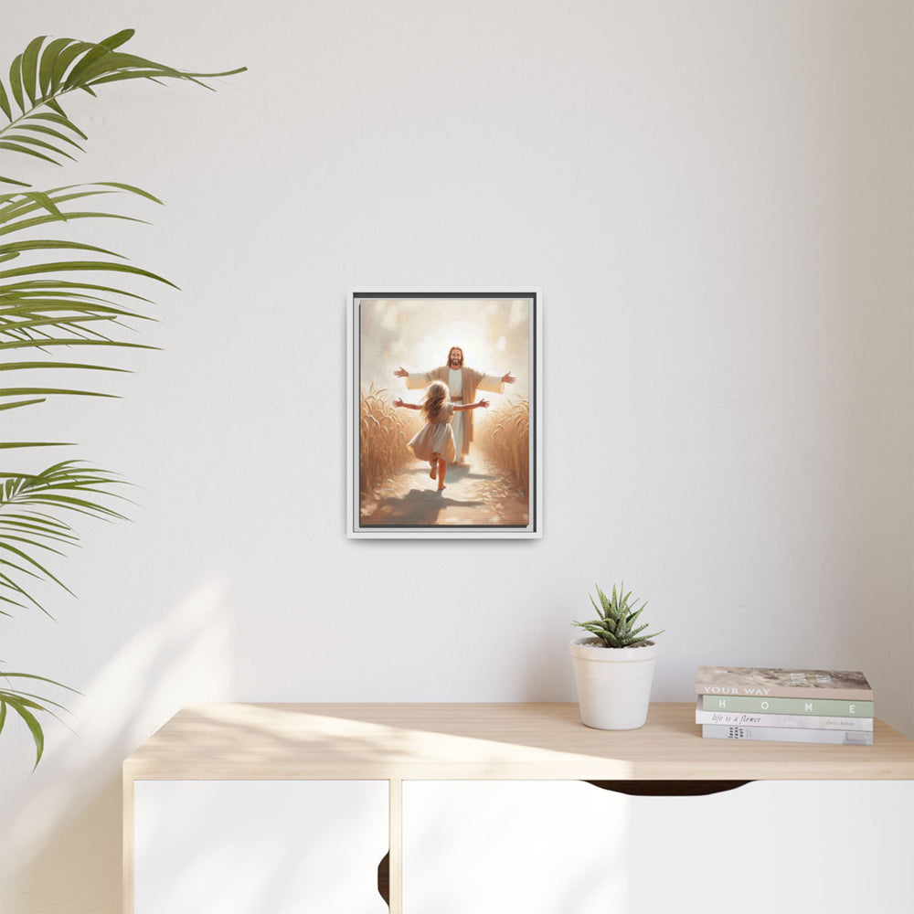 With Open Arms – Framed Canvas