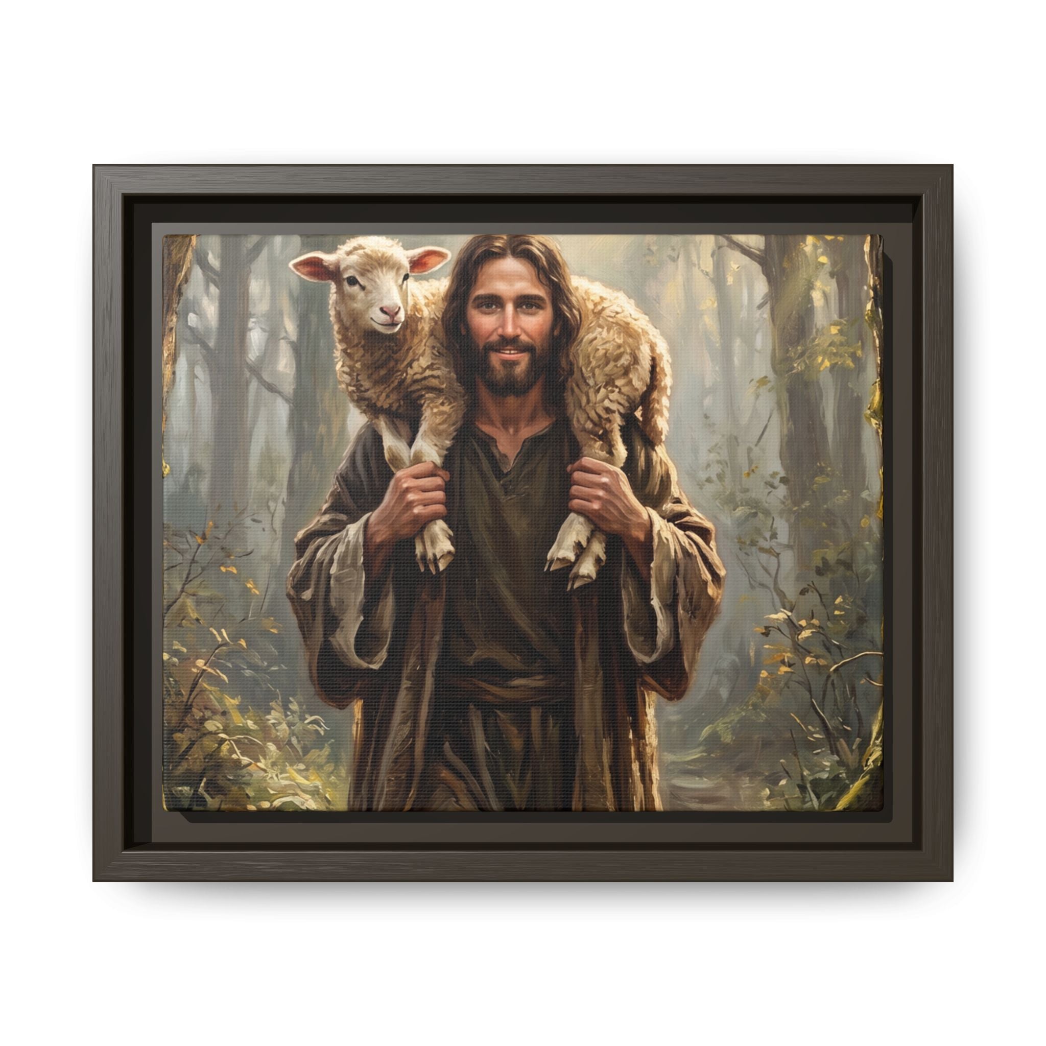 Jesus and the Child – Framed Canvas