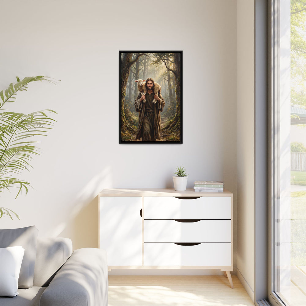 Jesus and the Child – Framed Canvas