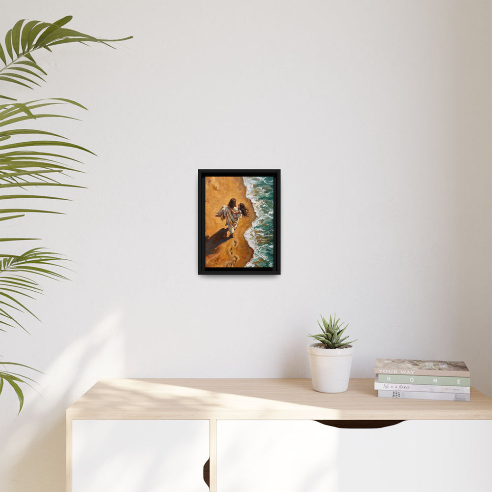 Carried in His Arms – Framed Canvas