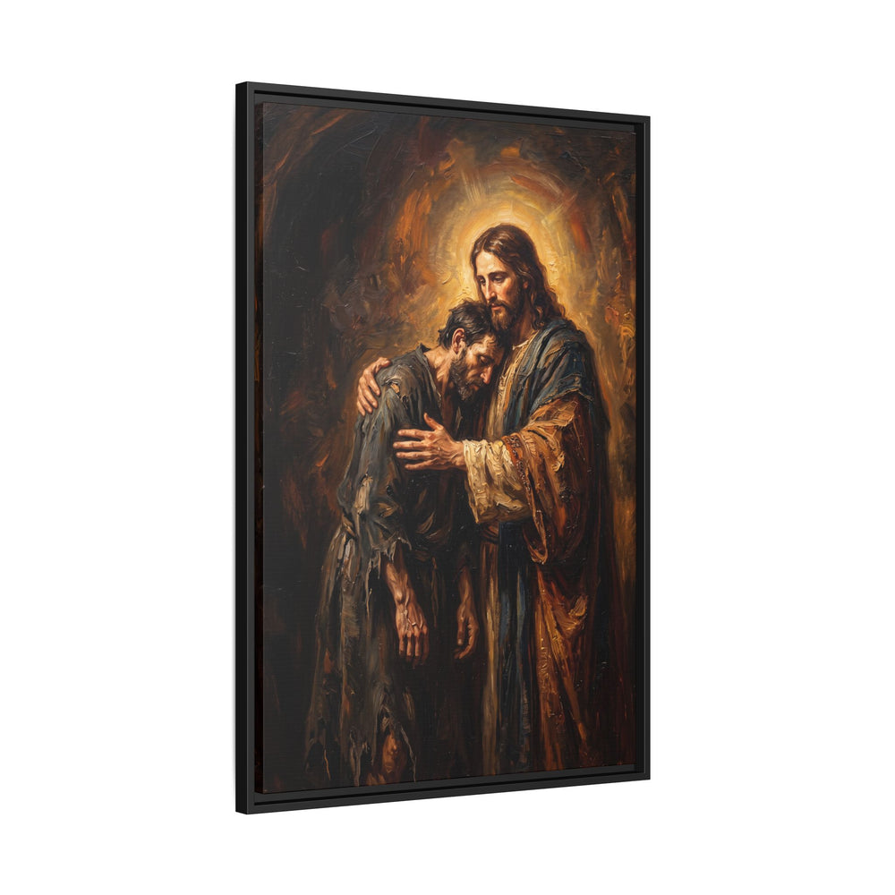 The Embrace of Christ – Framed Canvas