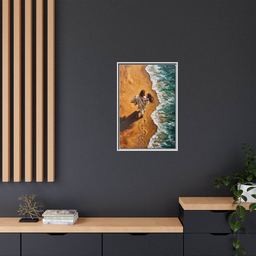 Carried in His Arms – Framed Canvas