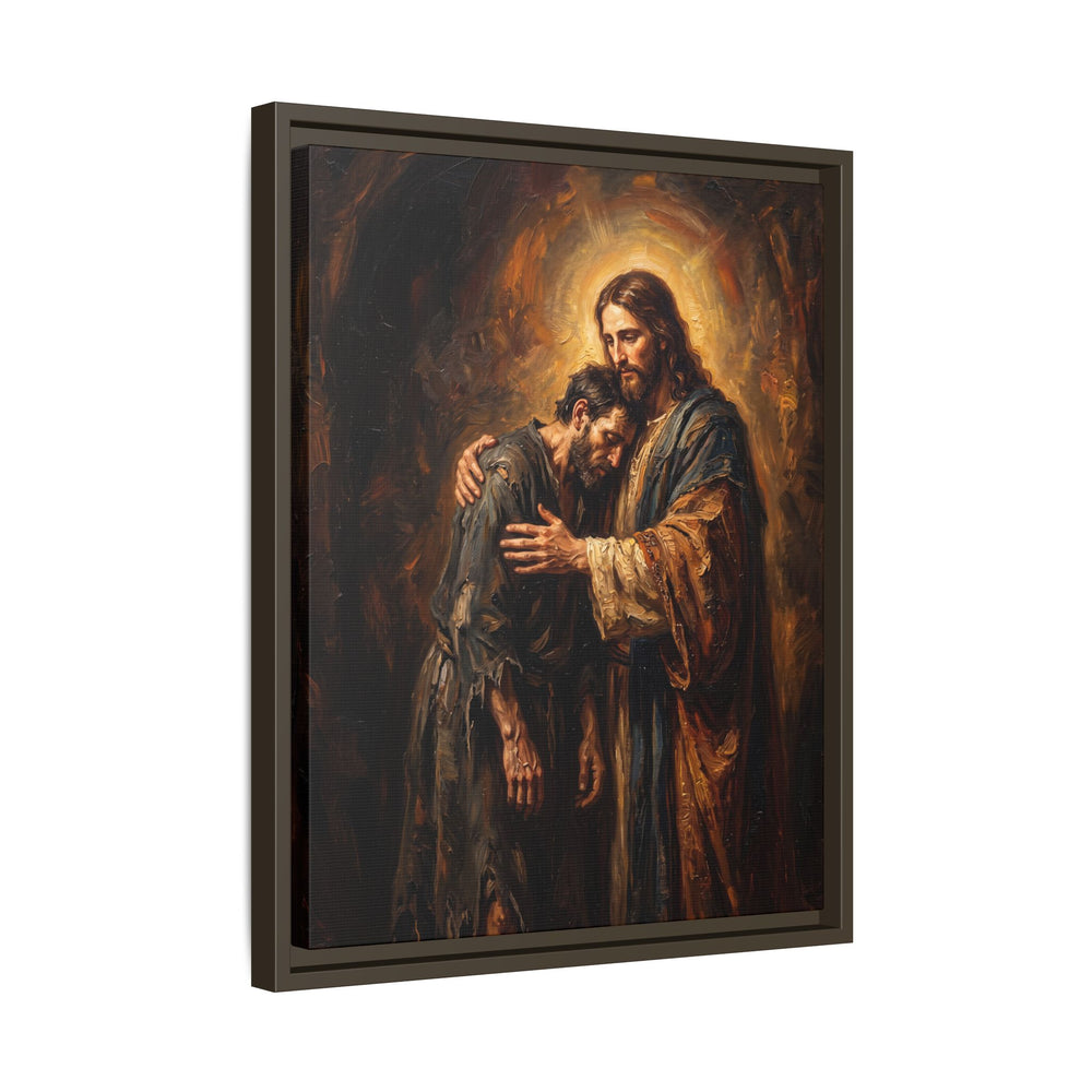 The Embrace of Christ – Framed Canvas