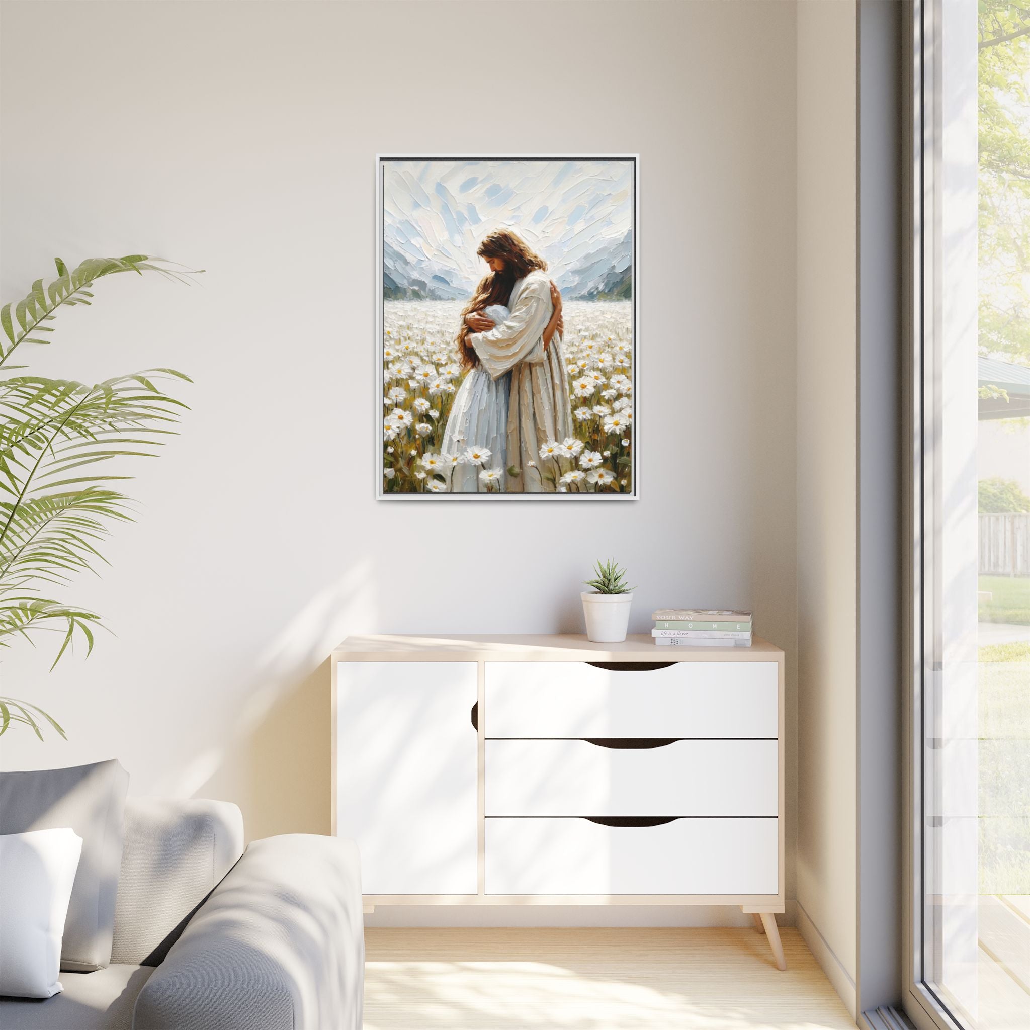 Held by Jesus – Framed Canvas