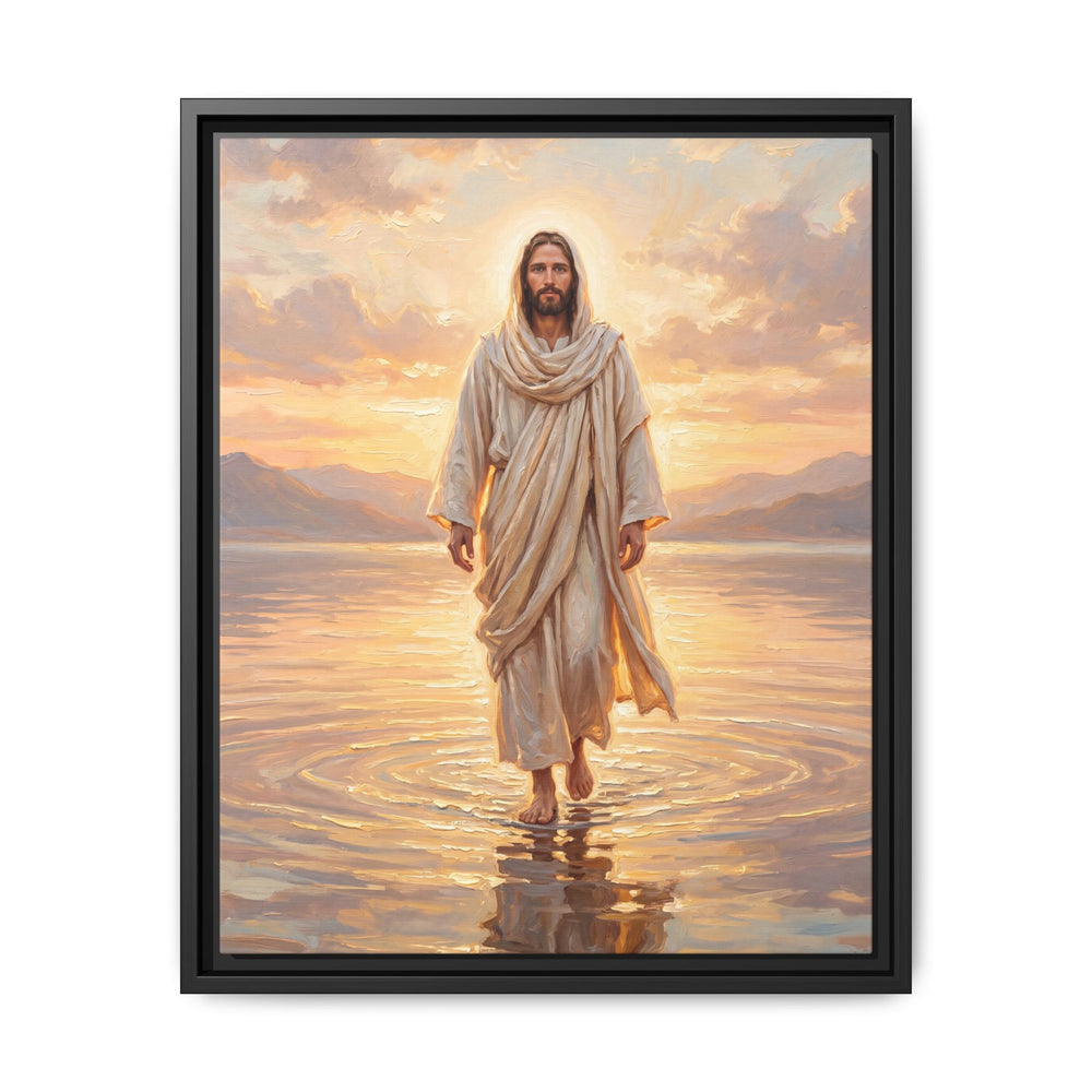 By the Shore at Dawn – Framed Canvas